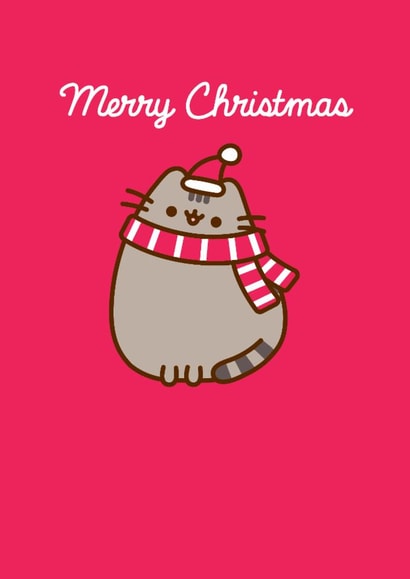 Cute Christmas Card - Pusheen - Scarf And Hat created by Hype Cards