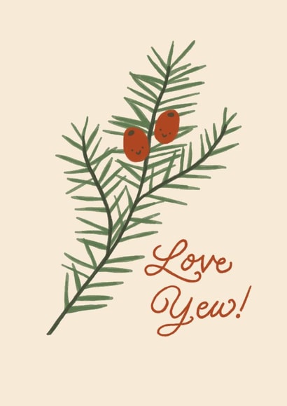 Love Yew! Cute Pun Anniversary Card created by Abi Bryan
