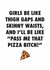 girls thigh Humour Card 1027 created by Leah Chong - Leah Design