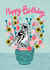Classic Birthday Card - For Here - Flowers & Bird created by Andrea Lauren