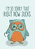 Owl Sympathy Card created by Tami Boyce
