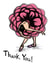 Thanks Ballet Thank You Card 23983 created by Happy Nut Creations