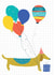 sausage-dog balloons Birthday Card 1675 created by Jessica Hogarth