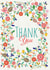 Traditional/pretty Thank You card, featuring a beautiful floral design. created by Laura Darrington Design Ltd.