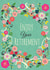 Modern/contemporary retirement card, featuring a beautiful floral design. created by Laura Darrington Design Ltd.