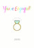 You're engaged (Jealous) - Funny rainbow themed engagement card created by Jane Smedley
