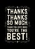 thanks thebest Thank You Card 4370 created by TRICIA O