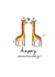 Cute Anniversary Card - Giraffes - Happy Anniversary created by Odd Socks