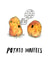 Funny Just Because Card - Potato Waffle Pun - Chatty Potatoes created by Jelly Armchair