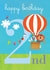 2nd birthday card, happy 2nd birthday, hot air balloon, cute and funny created by Kali Stileman