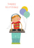 birthday card, happy birthday, DJ, cute and funny created by Kali Stileman