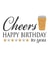Cheers happy birthday pint of beer card created by Gellie Design