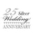 25th silver Anniversary Card 5825 created by Gellie Design