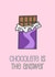 Chocolate chocoholic Love & Friendship Card 2605 created by Doodle Dot Design Co