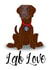 Labrador dogs Just because Card 2609 created by Doodle Dot Design Co