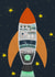 rocket space Just because... Card 6113 created by Hannah Stevens