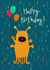 birthday alien Birthday Card 6117 created by Hannah Stevens