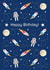Rockets in space Birthday card created by Hazel Fisher Creations