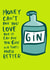 Funny Valentines Day Card - Gin - Money Can't Buy You Love But It Can Buy You Gin And That's Much Better created by Lucy Maggie Designs
