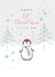 Cute contemporary Grandchild Christmas Card, featuring a little penguin design. created by Laura Darrington Design Ltd.