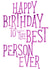 Sister of the best person ever birthday card created by Ruby Wren Designs