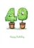 Classic 40th Birthday Card - Shrub - Plant Pot created by Nancy Horton