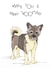 Japanese Akita happy Birthday Card 25107 created by Ryland Studios