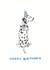 dalmation illustration Birthday Card 7263 created by Jennifer Mae Spooner