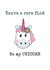 Unicorn Boyfriend Anniversary Card 25465 created by Doodle Dot Design Co