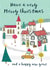 A snowy village Christmas card created by Jessica Hogarth