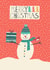 Snowman present Christmas card created by Jessica Hogarth