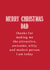 Dad Typography Christmas Card 4219 created by Ilka Dickens