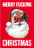 rude santa Christmas Card 2965 created by Dean Morris Cards