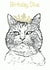 cat Female Birthday Card 27320 created by oi Doris