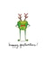Frog Antlers Christmas Card 27202 created by Odd Socks