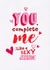 Funny Valentines Day Card - Jigsaw - You Complete Me Like A Sexy Jigsaw created by Unknown Ink