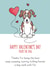 Cute Valentines Day Card - From The Dog - Thanks For Being The Best Poop Scooping, Tummy Tickling Human A Dog Could Ask For created by HC Illustrations
