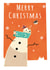 snowman bird Christmas Card 23740 created by Daviz