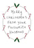 Merry Christmas From Your Favourite Husband - Wife - Modern - Wreath - Digital Wreath - For Her - Christmas Card created by Rachel Storey Illustration