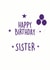 Classic Birthday Card - For Sister - Stars & Balloons created by The White Sage Way