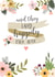 Traditional Wedding Card - Floral Banner - Wedding - And They Lived Happily Ever After created by Claire Lefevre