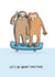 Let's be weird together quirky love and friendship card - sloth and monkey love created by Sarah Ray
