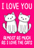 cat love Valentines Day Card 30016 created by Doodlecats