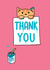 Cute Cat Thank You Card - Cat - Paint - Thank You created by Doodlecats