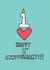 Cute 1 Year Anniversary Card - 1st Milestone - Heart - Happy 1st Anniversary created by Angela Chick