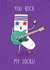 Rock Sock Valentines Day Card 29968 created by Katie Ruby Illustration
