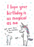 Funny cute birthday card for all ages - magical unicorn created by Sarah Ray