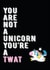 twat unicorn Birthday Card 8063 created by Filthy Sentiments