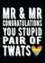 MR & MR - rainbow - wedding card created by Filthy Sentiments