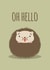cute hedgehog Just because Card 8485 created by Coffee + Unicorns